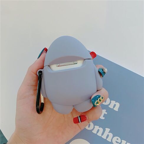 متوافق مع غطاء حافظة AirPods، كارتون لطيف متوافق مع Apple AirPods الجيل الثاني الأول، غطاء حماية من السيليكون الناعم Kawaii لجهاز Airpod 2/1 مع سلسلة مفاتيح (Cute Crab، AirPods 2&1) in Saudi Arabia