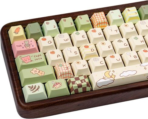 PBT Keycaps, Cute Keycaps 60% Percent 152 Keys Cherry Profile Custom Keycap Set for Cherry Gateron MX Switches Mechanical Keyboard Keycaps（Mint Chocolate） in Saudi Arabia