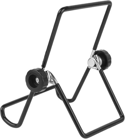 JEATHA 2pcs Stainless Steel Holder Stands Foldable Non-Slip Scaffolds for Phone iPad Tablet Black One_Size (One_Size, Black) in Saudi Arabia