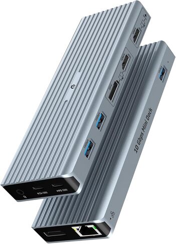 قاعدة توصيل 11 في 1، USB C HUB Dual 4K@60 هرتز، شاشة مزدوجة لمخرجات الفيديو، (3 USB 3.1 10 جيجابت/ثانية، 2 HDMI، 2 DP، 100W PD، 1000 ميجابت في الثانية إيثرنت وصوت) لأجهزة Windows وM1 Macs in Kuwait