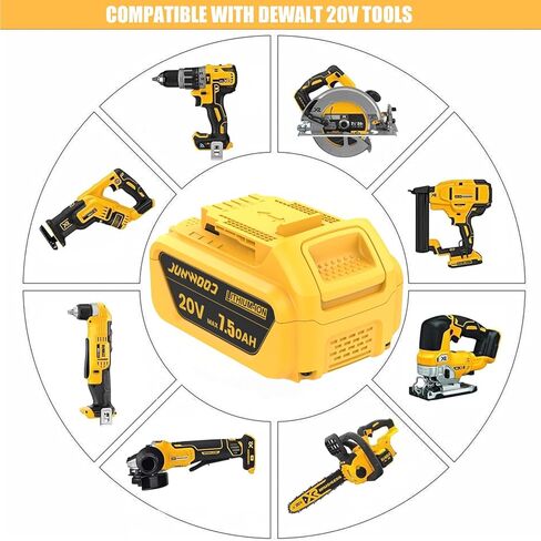4Pack 3.5Ah 7.5Ah Replacement for Dewalt 20V Battery Lithium MAX XR DCB180 DCB206 DCB200 DCB204 DCB204BT-2 DCB203 DCB201 DCB207 Cordless Tools in Kuwait