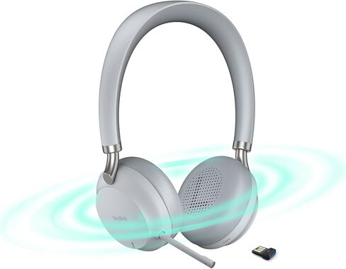 Yealink BH72 Lite UC Bluetooth Headset with Mic for Work, Wireless Headsets up to 35h Talking Battery Life, Retractable Mic-arm, Microsoft Teams Certified Headphone for PC and Mobile, USB-A (Gray) in Saudi Arabia