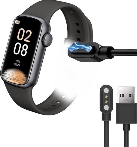 متوافق مع شاحن تعقب اللياقة البدنية IMFRCHCS B6، كابل شاحن بديل لكابل شحن USB مغناطيسي متوافق مع جهاز تعقب اللياقة البدنية IMFRCHCS B6 1.47 بوصة (عبوتان - أسود + أبيض) in Saudi Arabia
