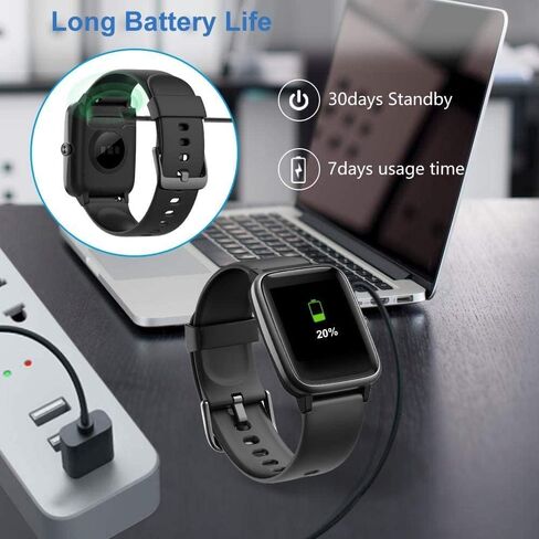 متوافق مع شاحن تعقب اللياقة البدنية IMFRCHCS B6، كابل شاحن بديل لكابل شحن USB مغناطيسي متوافق مع جهاز تعقب اللياقة البدنية IMFRCHCS B6 1.47 بوصة (عبوتان - أسود + أبيض) in Saudi Arabia