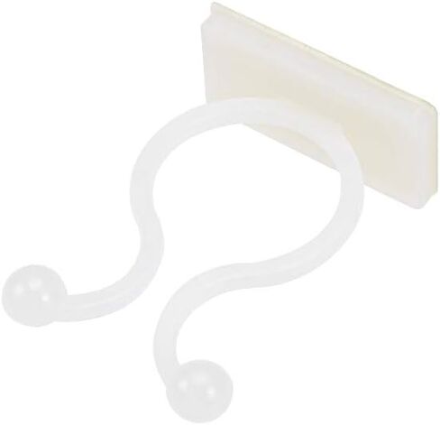 uxcell Twist Lock Cable Wire Ties with Sticker Nylon U Shape Save Place 16mm Dia White 50pcs in Saudi Arabia
