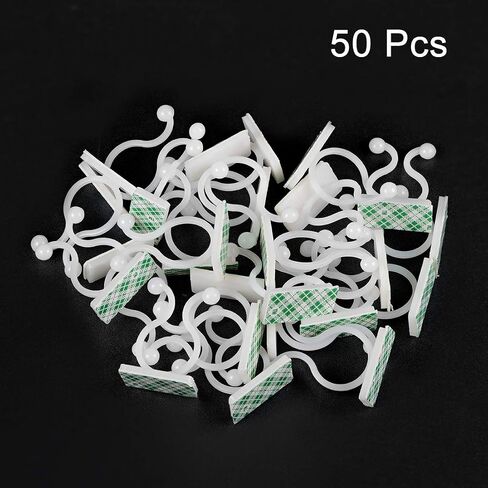 uxcell Twist Lock Cable Wire Ties with Sticker Nylon U Shape Save Place 16mm Dia White 50pcs in Saudi Arabia