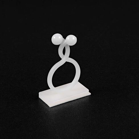 uxcell Twist Lock Cable Wire Ties with Sticker Nylon U Shape Save Place 16mm Dia White 50pcs in Saudi Arabia