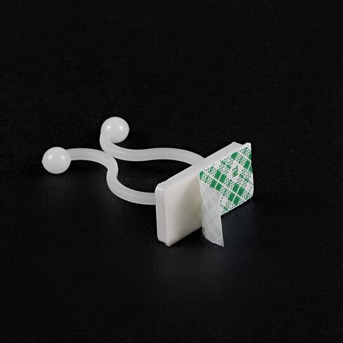 uxcell Twist Lock Cable Wire Ties with Sticker Nylon U Shape Save Place 16mm Dia White 50pcs in Saudi Arabia