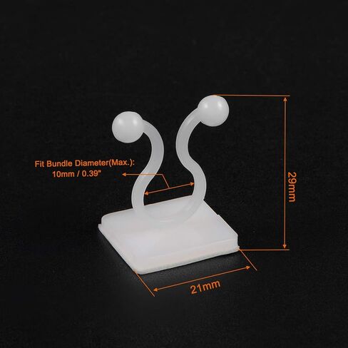 uxcell Twist Lock Cable Wire Ties with Sticker Nylon U Shape Save Place 16mm Dia White 50pcs in Saudi Arabia