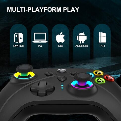 وحدة تحكم سلكية لجهاز الكمبيوتر Amazon Luna، التوصيل والتشغيل Ymir2 Luna Controller for Fire TV/PC/Switch/PS4/Steam، وحدة تحكم ألعاب Fire Stick W مجاذيف، توربو، عصا التحكم / الزناد بتأثير القاعة، ضوء، كابل 8.2 قدم، أسود in Kuwait