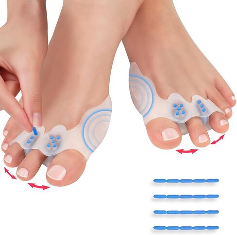 Tech Love 2 Pairs Original Adjustable, Pinky Toe Separators Soft Spacers Tailors Pads to Wear with Shoes, Tail toes Bunion Corrector Foot Pain Relief, Morton’s Neuroma in Saudi Arabia