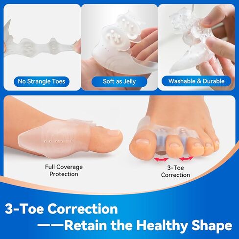 Tech Love 2 Pairs Original Adjustable, Pinky Toe Separators Soft Spacers Tailors Pads to Wear with Shoes, Tail toes Bunion Corrector Foot Pain Relief, Morton’s Neuroma in Saudi Arabia