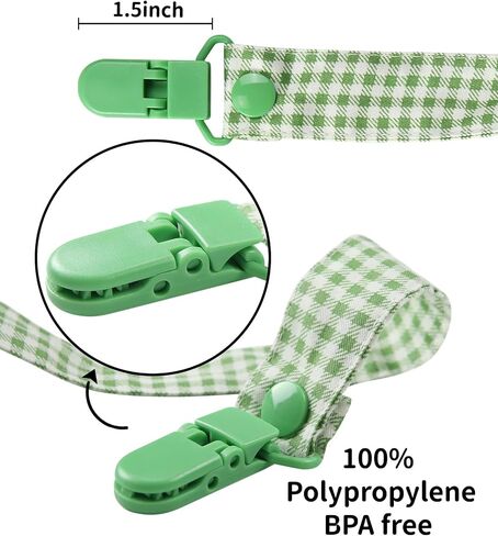 CutiePlusU Adult Pacifier Clip Adult Size Pacifier Holder Clip 4 Pack- Dinosaur Baby in Saudi Arabia
