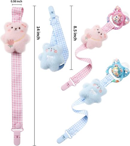 CutiePlusU Adult Pacifier Clip Adult Size Pacifier Holder Clip 4 Pack- Dinosaur Baby in Saudi Arabia