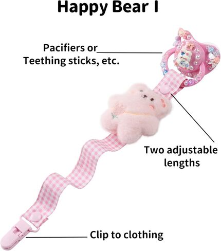 CutiePlusU Adult Pacifier Clip Adult Size Pacifier Holder Clip 4 Pack- Dinosaur Baby in Saudi Arabia