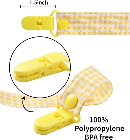CutiePlusU Adult Pacifier Clip Adult Size Pacifier Holder Clip 4 Pack- Dinosaur Baby in Saudi Arabia