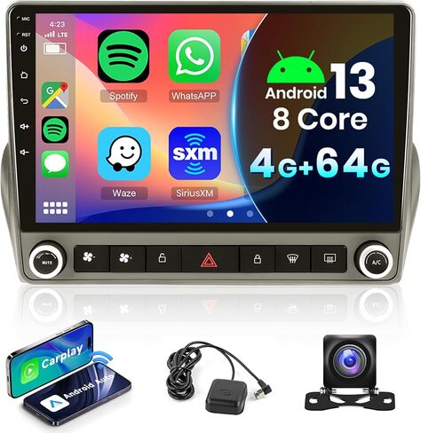 راديو ستيريو 8 Core 4G 64G Android لسيارة شيفروليه كامارو 2008-2015 Carplay Android Auto، Rimoody شاشة لمس 9 بوصة GPS 4G-WiFi Bluetooth FM DSP-36 Mirror Link 59-UI Themes AHD كاميرا احتياطية in Saudi Arabia