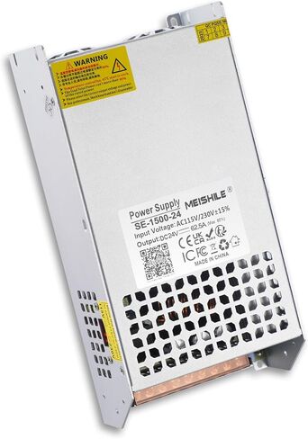 MEISHILE 24V 62.5A 1500W تحويل التيار الكهربائي محول AC إلى DC محول محول لمصباح ضوء شريط السائق LED، مكبر للصوت، آلة، 120V 110V إلى 24Volt 5A 10A 15A 20A 25A 30A 40A 50Amp in Kuwait