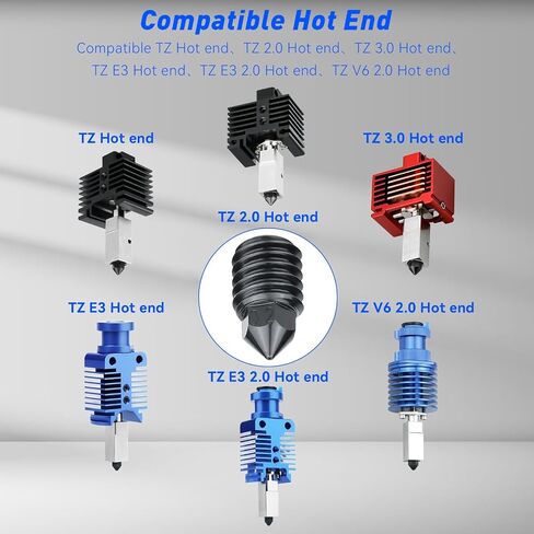 High Temperature Upgraded Hotend with Plated Copper Heater Block Titanium Heatbreak, Extra Hardened Steel Nozzle Compatible with BB X1 Carbon X1-C P1P 3D Printer (Hotendset 1) in Saudi Arabia