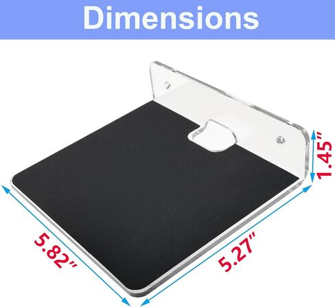 Small Floating Shelf Bluetooth Speaker Mount, Anti Slip Speaker Stand for Cameras, Baby Monitors, Cell Phone, Webcam, Router, Toy Display, Acrylic Floating Speaker Shelf (Black, Medium) in Kuwait