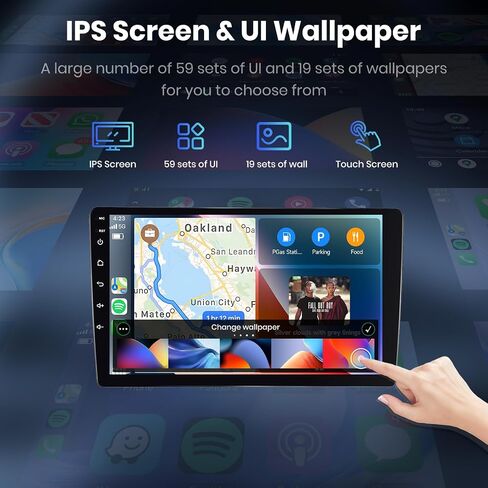 Hodozzy 4G+64G 8 Core Android Car Stereo for Volkswagen Tiguan 2010-2015، راديو سيارة مزدوج الدين مع Carplay وAndroid Auto، شاشة لمس IPS 9 بوصة مع GPS Navi، بلوتوث، WiFi، وصلة مرآة، FM، كاميرا in Saudi Arabia