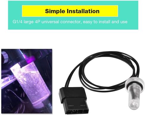 مصباح إضاءة LED لتبريد المياه من Wendry، مصباح إضاءة LED لنظام تبريد المياه بخيط G1/4 للكمبيوتر الشخصي، مناسب لخزان الكمبيوتر (الأشعة فوق البنفسجية) in Saudi Arabia