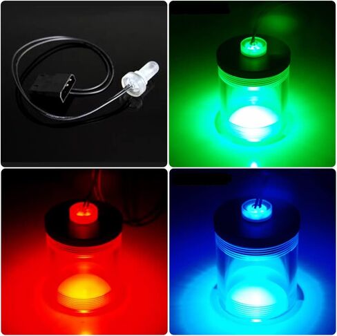 مصباح إضاءة LED لتبريد المياه من Wendry، مصباح إضاءة LED لنظام تبريد المياه بخيط G1/4 للكمبيوتر الشخصي، مناسب لخزان الكمبيوتر (الأشعة فوق البنفسجية) in Saudi Arabia