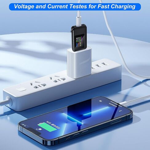Type-C USB C Voltage Current Tester Power Meter USB Multimeter Ammeter Voltmeter 0-5A 4-30V USB Multi-Function Tester Display Capacity Voltage Current Fast Charge Detector(White) in Saudi Arabia