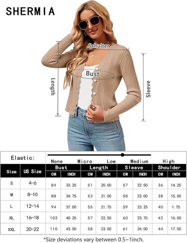 سترة نسائية محبوكة بأكمام قصيرة وياقة على شكل V وزر سفلي قصير بوليرو تتغاضى عن ملابس كروشيه خفيفة الوزن ملابس خارجية Z-أسود in Kuwait