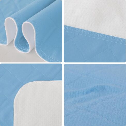 Waterproof Chair Pads for Incontinence Washable 22'' x 21'', 4 Pack Absorbent Seat Protector Underpads for Adults, Elderly, Kids, Toddler and Pets, Grey and Navy in Saudi Arabia