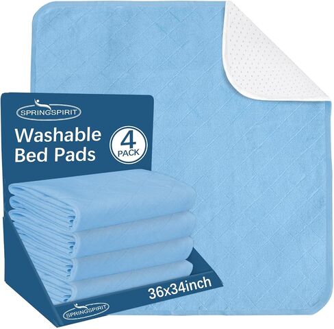 Waterproof Chair Pads for Incontinence Washable 22'' x 21'', 4 Pack Absorbent Seat Protector Underpads for Adults, Elderly, Kids, Toddler and Pets, Grey and Navy in Saudi Arabia