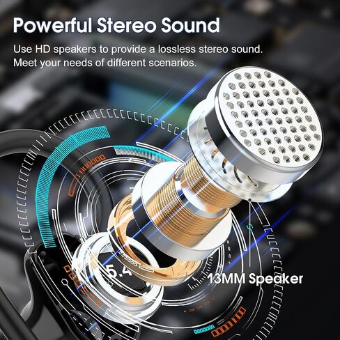 OYIB Wireless Earbuds Bluetooth 5.4 Headphones Sport, 50H Bluetooth Earbuds with Earhooks, Over Ear Bud Deep Bass with ENC Mic, IP7 Waterproof Wireless Earphone for Workout/Running, RED in Saudi Arabia