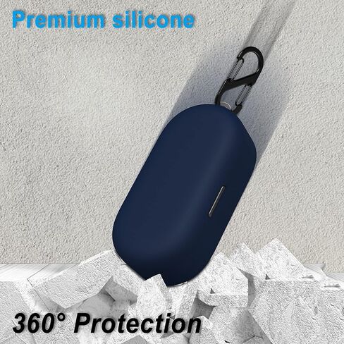 Geiomoo Silicone Carrying Case Compatible with TOZO T10, Portable Scratch Shock Resistant Cover with Carabiner (Navy Blue) in Saudi Arabia