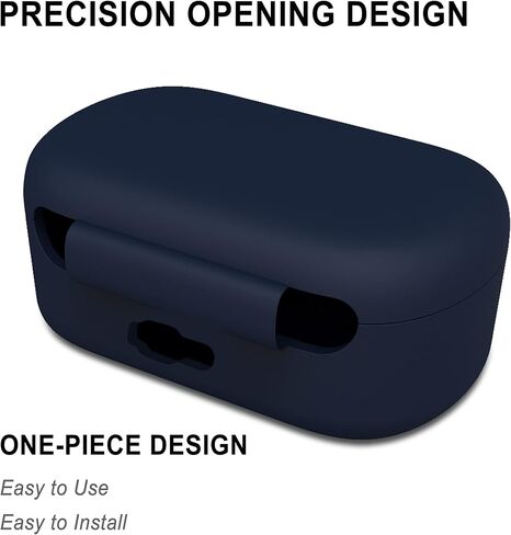 Geiomoo Silicone Carrying Case Compatible with TOZO T10, Portable Scratch Shock Resistant Cover with Carabiner (Navy Blue) in Saudi Arabia
