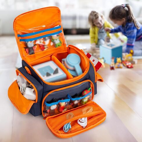 Carrying Case Compatible with Toniebox, Portable Bag for Audio Player Starter Set, Storage Travel Case for Charging Station Headphone, with Shoulder Strap and Handle, Blue(Case Only) in Saudi Arabia