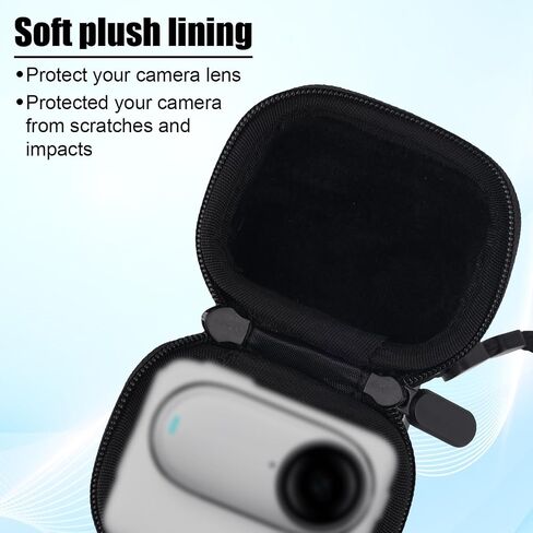 حقيبة حمل صغيرة لجهاز Insta360 GO 3/GO 3S، حقيبة تخزين ذات هيكل صلب، حقيبة واقية صغيرة للسفر، حقيبة محمولة مع حلقة تسلق وحزام المعصم، ملحقات الكاميرا لحماية غطاء عدسة شاشة الكاميرا in Saudi Arabia