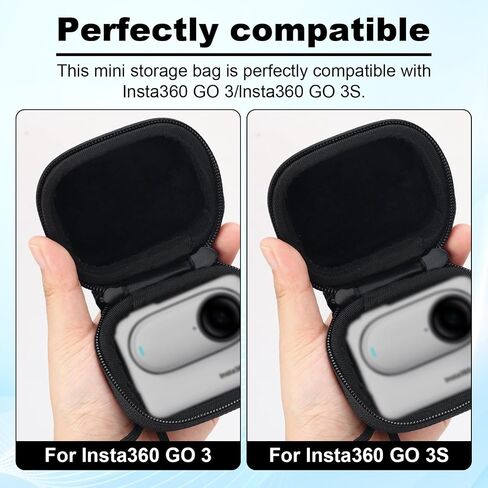 حقيبة حمل صغيرة لجهاز Insta360 GO 3/GO 3S، حقيبة تخزين ذات هيكل صلب، حقيبة واقية صغيرة للسفر، حقيبة محمولة مع حلقة تسلق وحزام المعصم، ملحقات الكاميرا لحماية غطاء عدسة شاشة الكاميرا in Saudi Arabia