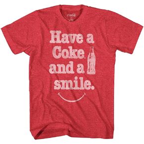 Coca-Cola Mens Classic Shirt - Have a Coke and a Smile Tee - Coke Soda Classic T-Shirt