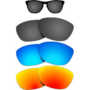 Kygear Set of 3 Replacement Lenses for Oakley Frogskins Sunglass Polarized (BK&BU&RE)