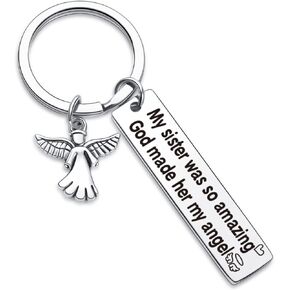 Sister Sympathy Keychain Bereavement Keychain In Memory Of Sister Gift Sister Sympathy Jewelry