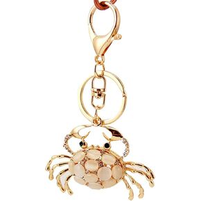 Bling Bling Rhinestone Keychain,Cute Crab Key Chain Zinc Alloy Key Ring Pendant Charm Key Holder Ornament for Handbag Wallet Backpack