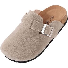 Kids Clogs for Girls Boys Cute Slip-on Slippers Classic Sued e Cor k Footbed Sandals Potato Shoes