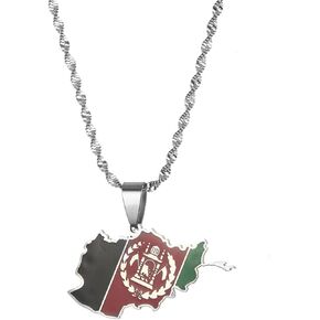 Afghanistan Map With Flag Pendant Necklaces For Women Men Girls Afghan Maps Jewelry