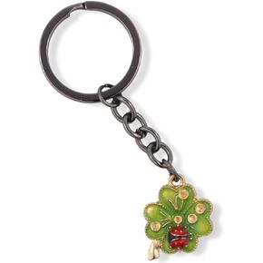 EPJ Keychain Ladybug | Ladybug on a Four Leaf Clover Charm for Good Luck Key Chain, Green, Medium