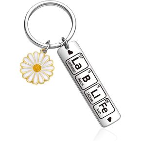Lab Technician Christmas Keychain Lab Tech Jewelry Best Friend Keychain Colleague Keychain