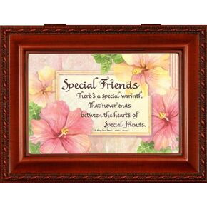 Cottage Garden Special Friends Woodgrain Traditional Music Box Plays Thats What Friends are for