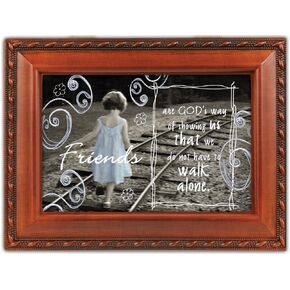 Cottage Garden Friends Woodgrain Traditional Music Box Plays Thats What Friends are for