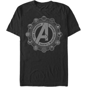 Marvel Big & Tall Classic Avenger Emblems Men's Tops Short Sleeve Tee Shirt in Kuwait