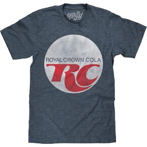 Tee Luv Retro RC Cola Shirt - Faded Royal Crown Soda Logo T-Shirt