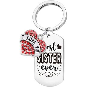 LOZACHE Best Ever Keychain for Mom Aunt Sister